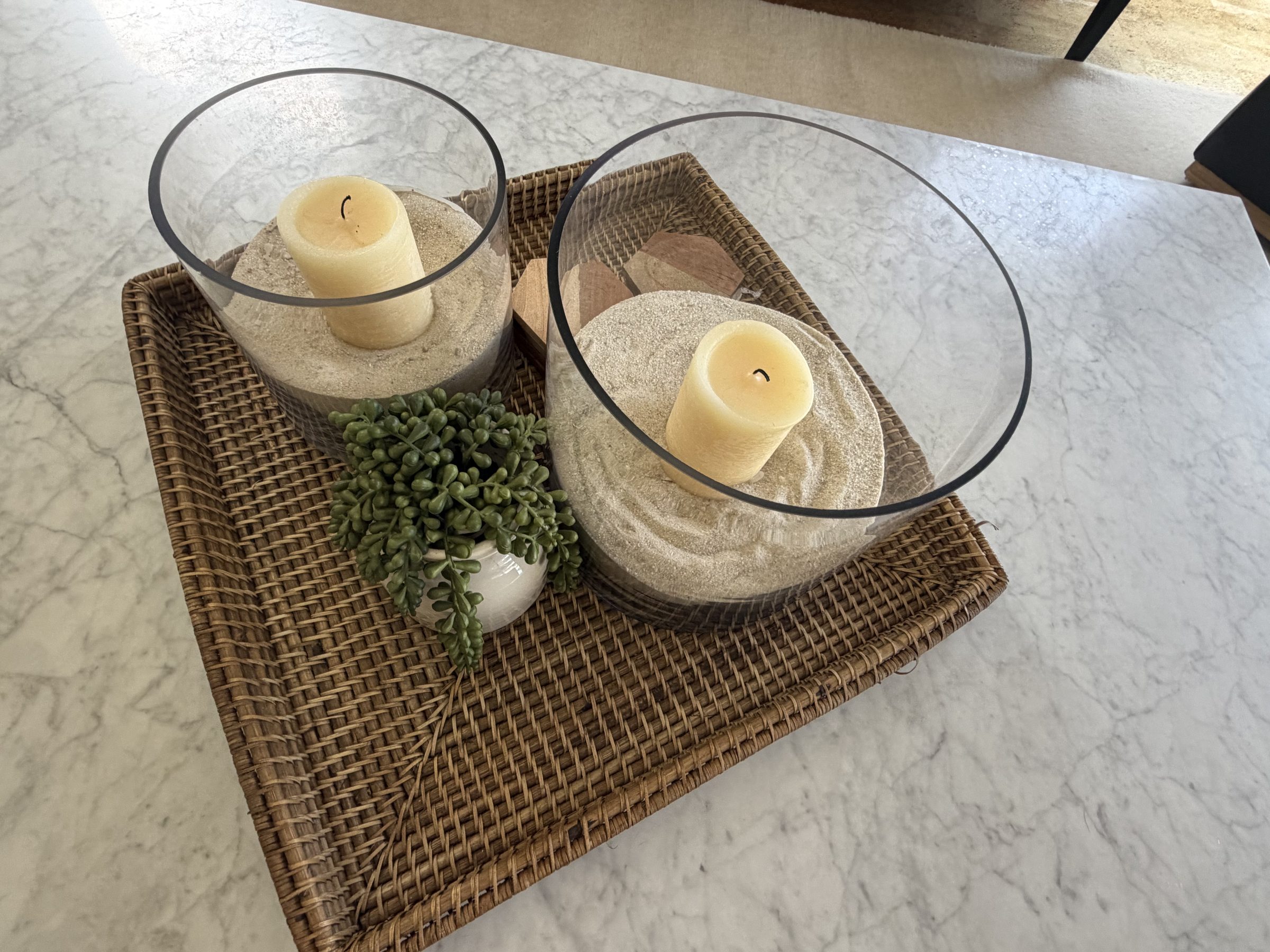 South Florida residence — styled coffee table vignette